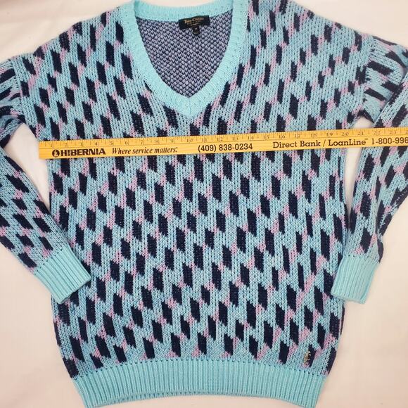 Vintage Juicy Couture XS Y2k Black Label Belarus Geo Pullover Size Wool Blend - Picture 6 of 9